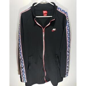 Mens Vintage‎ Nike 90s Long Sleeve Full Zip Up Track Jacket Coat Big Logo Sz 2XL